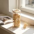 thumbnail image 4 of Contenedor hermético de 2300 ml para almacenar alimentos, recipiente sellado con tapa a presión para harina, granos y arroz, organizador de cocina de acrílico con tapa de imitación madera, tarro de, 4 of 9