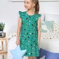 thumbnail image 4 of Fotbe Sushi (3) Vestido de Dormir para Niñas de 3 a 10 Años, Mangas Cortas, Estilo Princesa, Pijama Camisón con Mangas Voladas-X-Large, 4 of 6