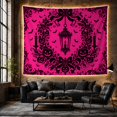thumbnail image 6 of Pink Cat and Cauldron Tapestry, 6 of 7