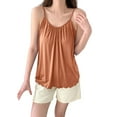 thumbnail image 1 of Playeras,Blusas y Tops,Ropa para Mujer Mujeres Negro Tank Top Camiseta sin mangas con tirantes de cuello redondo para mujer (Rose Gold, L), 1 of 4