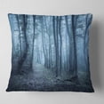 thumbnail image 2 of Designart Spring Foggy Forest Trees - Landscape Photography Throw Pillow - 16x16, 2 of 5