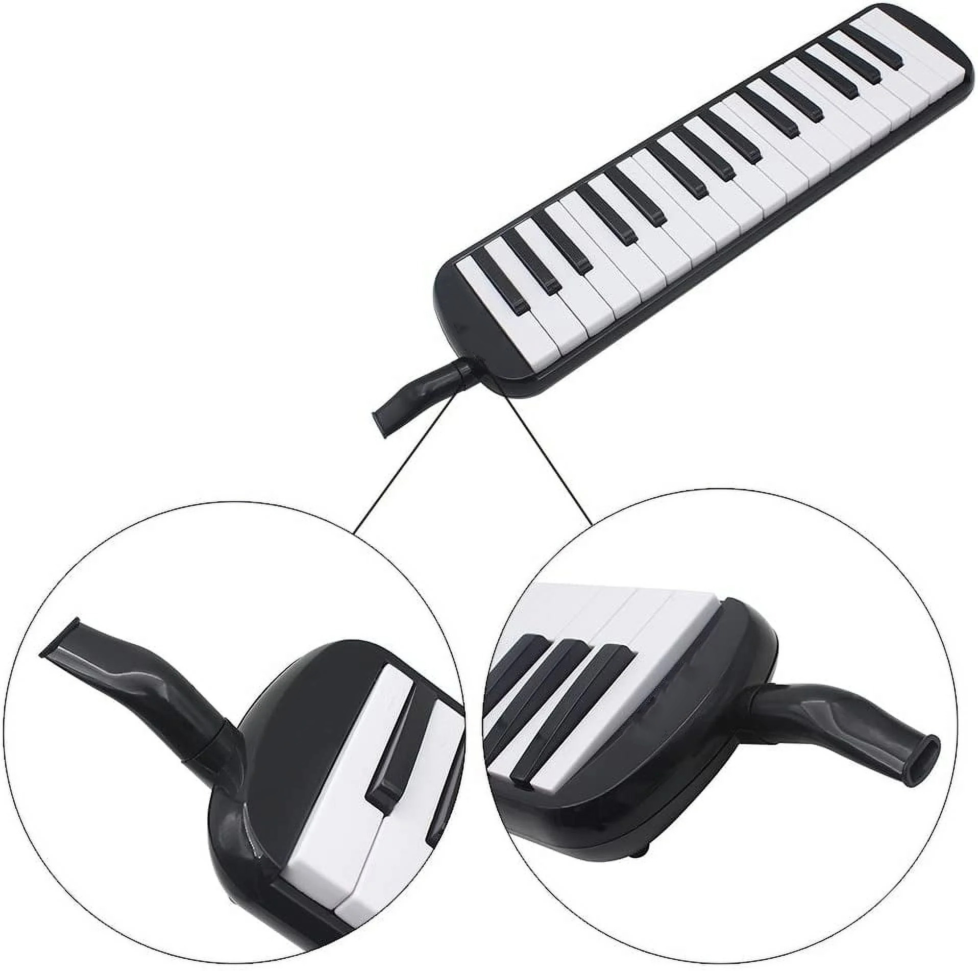 32 Keys Melodica Piano Musical Instrument for Beginner Gift with Carrying Bag (pink)