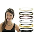 thumbnail image 3 of Beaute Galleria Adjustable Braided Headbands Women Hair Accessory Hippie Boho Bohemian, 6 Pack, 3 of 10
