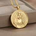 thumbnail image 5 of Medal Cleopatra Heroine Medal Necklace,Coin Medallion Miraculous Necklace for Women, 5 of 7