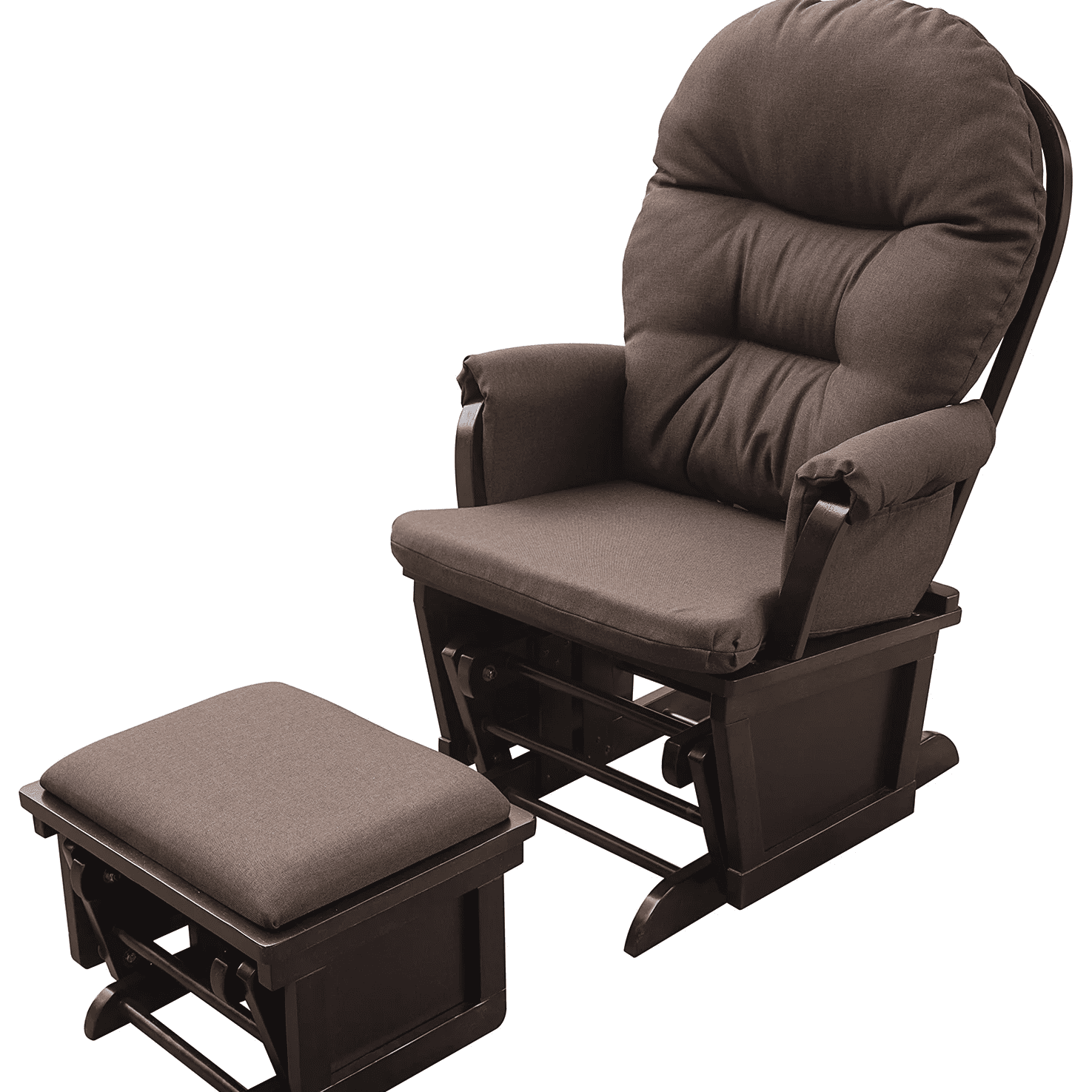 HOMCOM Wooden Rocker Gliding Chair, Bedroom Ottoman Footrest HOMCOM Wooden Rocker Gliding Chair, Bedroom Ottoman Footrest