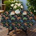 thumbnail image 3 of Monster Cartoon Truck Black Pattern Round Tablecloth 70"x70", Wrinkle Resistant Wipeable Table Cover for Kitchen Dining Room Picnic Patio and Party, 3 of 5
