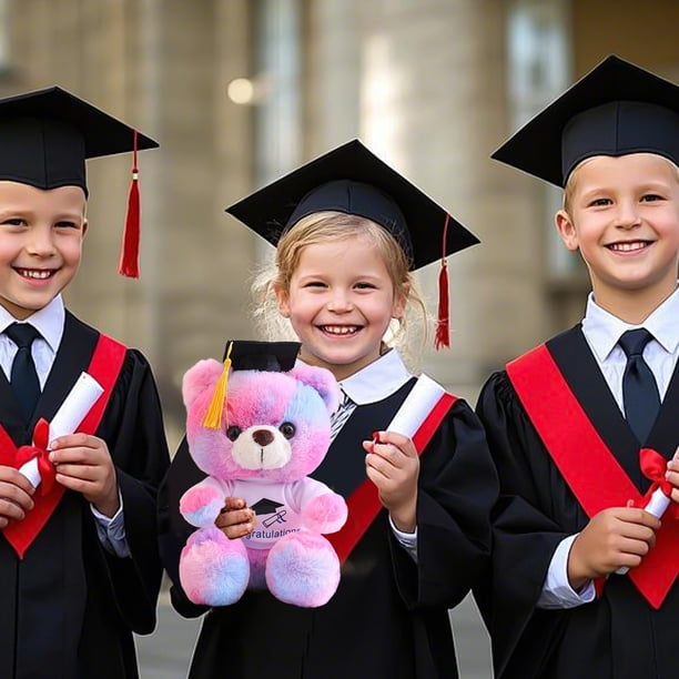 Graduación Oso Peluche Regalo Cumplea?os Oso Graduado Peluche Oso Comemorativo Graduación Festejo College High School Gift, Oso Peluche Graduación Estilo Alegre Función Recuerdo, Peluche