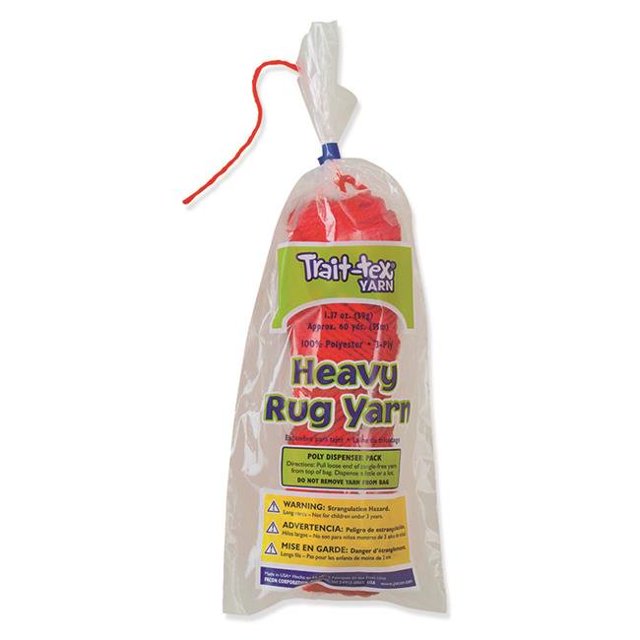 Pacon PAC04093-6 Trait-Tex Lourd Fil de Tapis&44; Rouge - 60 Yards - 6 Unité