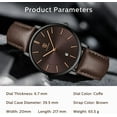 thumbnail image 5 of A ALPS Mens Watches Fashion Quartz Men's Watches Ultra Thin Minimalist Wristwatches with Stainless Steel Strap Gift for Man Father's Day Gifts, 5 of 7