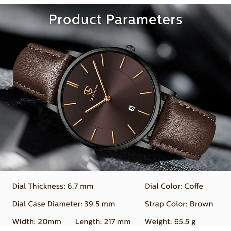 Simple leather watches for men online