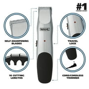 WAHL Beard Trimmer, Cord or Cordless with Self Sharpening Steel Blades, Model 9918-6171