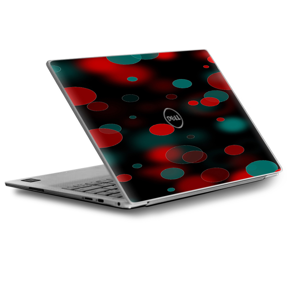 Skin Decal for Dell XPS 13 Laptop Vinyl Wrap / Red Blue Circles Dots