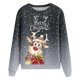 thumbnail image 5 of Camiseta suelta estampada a la moda para mujer, blusa de manga larga, cuello redondo, camisetas casuales, sudadera Pompotops FGAJ11827, 5 of 5