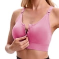thumbnail image 4 of SPZTSX Front Zipper Sports Bras for Women Adjustable Straps High Support Breathable Post Surgery Workout Yoga Bra Free Size, 4 of 6