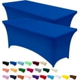 thumbnail image 1 of Spandex Tablecloth [FT ] Tight Fitted Washable and Wrinkle Stretch Rectangular Patio Table Cover for Event Wedding Banquet & Parties [LxWxH], 1 of 9