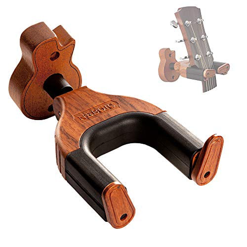 Mandolin and more SWIFF Guitar Hanger Auto Lock Guitar Wall Hanger Wall Mount Hook Holder Stand for All String Instrument like Electric Acoustic Guitar bass Banjo Flat base
