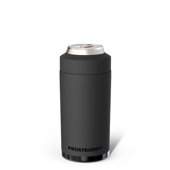 Frost Buddy Universal Can Cooler - Fits all - Stainless Steel Can Cooler for 12 oz & 16 oz Regular or Slim Cans & Bottles - Stainless Steel