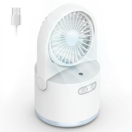 

Litake Desk Fan Portable Misting Small Cooling Mini 3 Speed Modes Usb Rechargeable Smart Humidifier with 300ml Large-capacity Water Tank