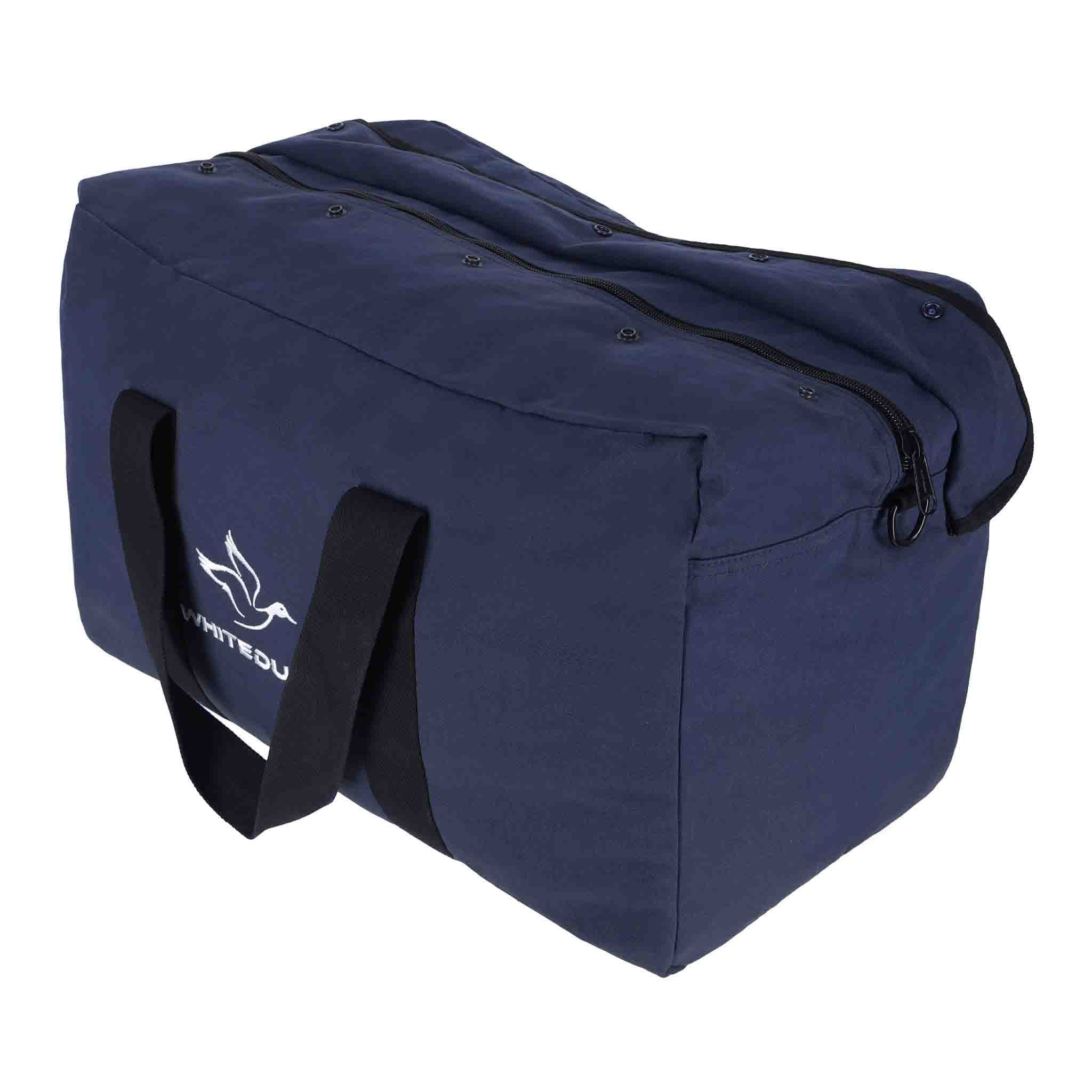 (2 pack) WHITEDUCK HOPLITE Parachute Duffel Bag, Canvas Cargo Bag with Snap-Closure for Outdoor, Travel, Heavy Duty Foldable Extra Large Multipurpose use (Blue, Standard 24" x 15" x 13)