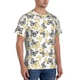 thumbnail image 2 of Vsdgher Golden Glitter Butterflies Print Men's Dry Fit Mesh Athletic Shirts Moisture Wicking Tennis T-Shirt Tops, 2 of 9
