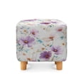thumbnail image 2 of Jiueut Blue Daisy Print Footstool Cover, Stretchable Ottoman Sofa Cover Non Slip Comfortable Square Furniture Protection for Footrest Sofa, 2 of 7