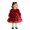Red, variant on SUYIDA Girls Velvet Mesh Long Sleeve Dress, Ruffle Bow Sash with Matching Hairband, Elegant Holiday Party Wear for Kids