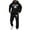 Black, variant on sususu Suit for Men,Stylish Men's Letter Graphic Hooded Sweatshirt with Comfortable Jogger Pants Casual Two Piece Set for Everyday Wear - Black