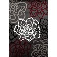 thumbnail image 2 of Tapis Moderne Contemporain de 6' X 9' Rouge/gris, 2 of 2