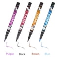 thumbnail image 4 of Lápiz Delineador de ojos líquido negro, resistente al agua, larga duración, 36H, secado rápido, sin florecimiento, herramienta cosmética( 2PC Purple, 4 of 5