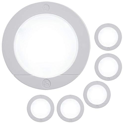 GE LED Puck, 6 Pack, Wireless, Battery Operated, 20 Lumens, Touch