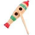 thumbnail image 3 of 1Pc Wood Fish Shaped Guiro Fish Style Guiro Early Education Music Instrument, 3 of 7