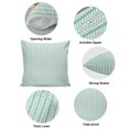 thumbnail image 6 of Throw Pillow Covers 20x20 Inch, Teal Green Botanical Decorative Pillow Cases for Couch Sofa Bed, Farmhouse Modern Striped Leaf Cotton Linen Square Home Decor Pillowcases with Hidden Zipper, 6 of 6