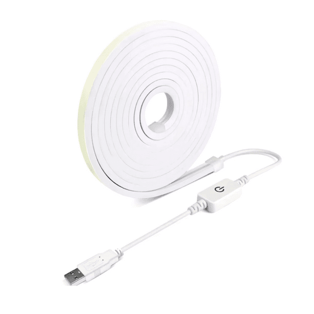 Tira de Luces de Neón Inteligentes USB de 5 V y 2 M, Sensor Táctil, Lámpara LED Regulable, Luz Flexible Impermeable para Decoración del Hogar, la Habitación y la Cocina.