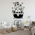 thumbnail image 2 of Sweet Cupcake Unicorn Heart Magical Unicorns Wall Sticker Art Decal for Girls Boys Kids Room Bedroom Nursery Kindergarten House Fun Home Decor Stickers Wall Art Vinyl Decoration Size (30x22 inch), 2 of 4