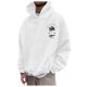thumbnail image 2 of MHFRRA Sudadera con Capucha para Hombre, con Estampado de Letras Gráficas, Sudadera de Gran Tamaño, Hombros Caídos, Manga Larga, Jersey Blanco, 2 of 7