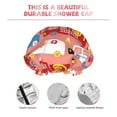 thumbnail image 5 of Disketp Cartoon With Traffic Elements Shower Caps,Reusable Shower Cap For Women, Double Layer Waterproof Hair Cap, Large Size For All Hair Lengths,For Girls Spa Home Salon Use, 5 of 9