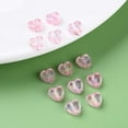 thumbnail image 7 of 200 pc Transparent Acrylic Beads AB color Plated Heart Pearl Pink 7.5x8x3mm Hole: 1.8mm Acrylic, 7 of 7