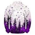 thumbnail image 3 of KeShDi Christmas Crew Neck Sweatshirt for Mens Casual Fashion Stand Collar Print Zipper Pullover Long Sleeve Sweatshirt PurpleS, 3 of 3