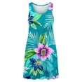 thumbnail image 4 of FDGIU Women's Sleeveless Print Scoop Neck Bodycon Mini Dress, Casual Summer Form-Fitting Short Dress, 4 of 7