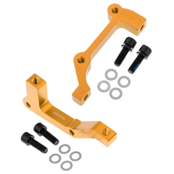 2 piezas/piezas adaptadoras de montaje de freno de disco de bicicleta, pinza PM a IS Oro