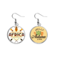 thumbnail image 1 of África texto elegante Totem signos Pendiente del lóbulo de la joyería del pendiente de la hoja del otoño Unbranded M, 1 of 3