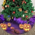 thumbnail image 4 of Halloween Pumpkin Moon Christmas Tree Skirts 36", Xmas Tree Cloth Mats Trees Skirts for Decor Gift, Home Decoration, 4 of 6
