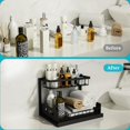 thumbnail image 5 of 2 Pack Under Sink Organizer and Storage, Pull Out Cabinet Organizer Slide Out Sink Shelf Cabinet Storage Shelves, Under Sink Storage for Kitchen Bathroom Cabinet, 5 of 7