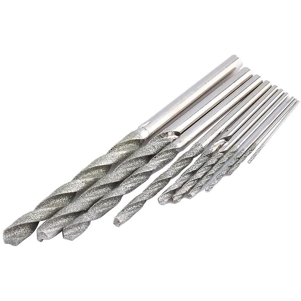 10 Pieces Diamond Drill Bits Set Twist Diamond Tip Drill Bit Heavy Duty Mini Diamond Drill Bit Set Walmart