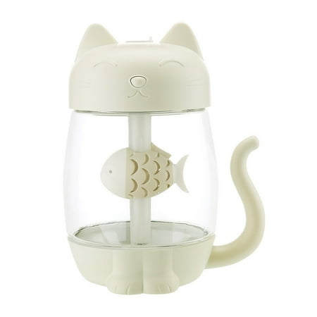 

Shiusina 3 In 1 Humidifier Cute Cat LED Humidifier Air Fan Diffuser Purifier Atomizer