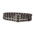 thumbnail image 1 of Cinturón Punk de cuero PU de 105cm, accesorios para disfraces, hebilla de punta de Metal, cinturón ajustable de tres ojales para mujer, pantalones, 1 of 9