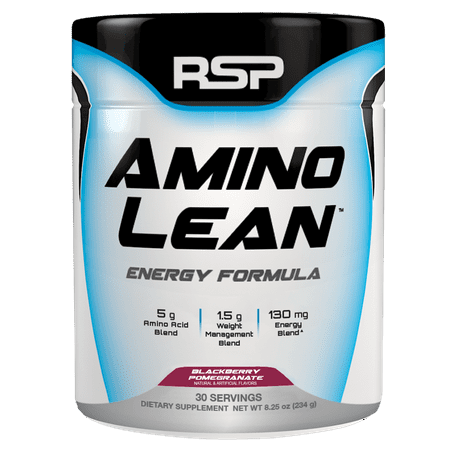 RSP Nutrition AminoLean Pre Workout, Fat Burner, Weight Loss, Amino Energy, Blackberry Pomegranate, 30s