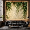 thumbnail image 6 of Green Ivy with Red Berries Over Weathered Stone Wall, Serene Rustic for Nature Lovers, Botanical Wall Art, Housewarming Gift, Tapestry Wall Hanging for Living Room and Bedroom, 6 of 7