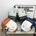 thumbnail image 2 of Nylon Waterproof Women Backpack Contrast Color Travel Backpack Trend Design Storage Backpacks Large Capacity Boobags Sac à dos scolaire, 2 of 7