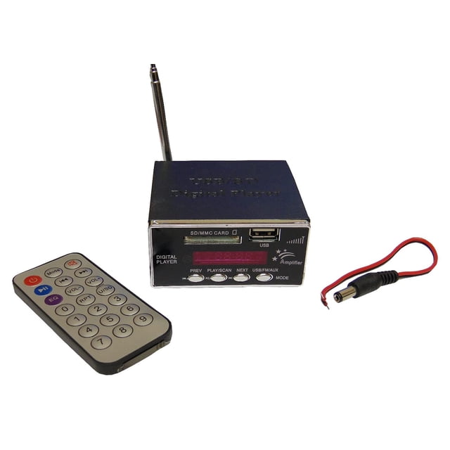 Reproductor MP3 Nippon Power Compact con sintonizador FM, entrada USB/SD